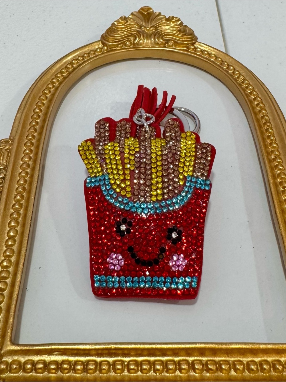 New Red Rhinestone Fries Keychain - Picture 4 of 4